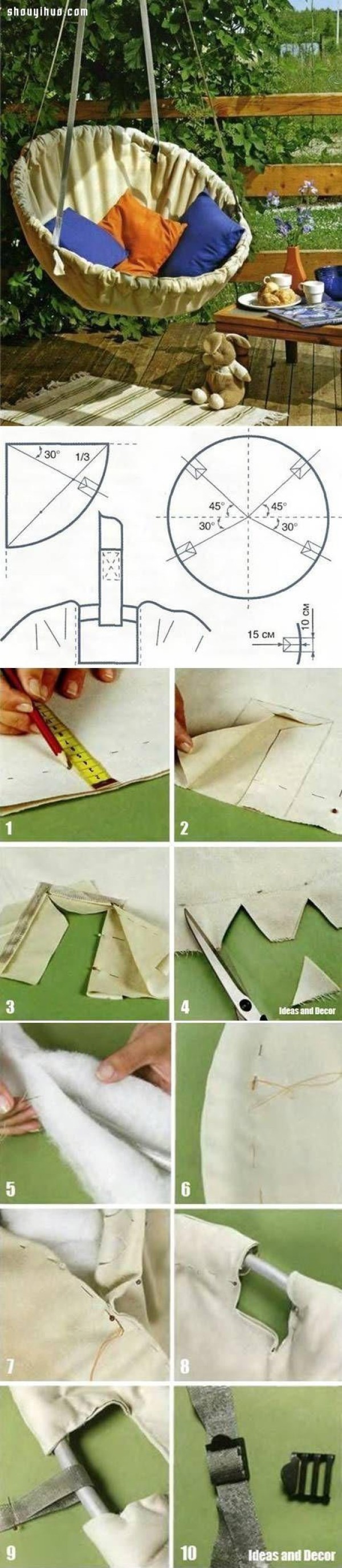 Comfortable Fabric Swing Cradle Handmade DIY Illustrated Tutorial