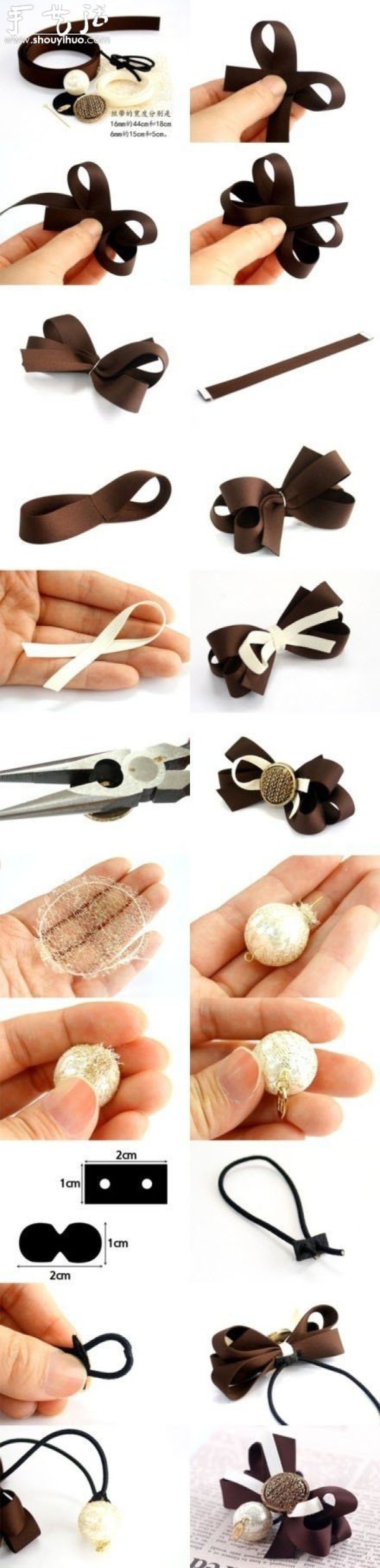 Handmade tutorial on making hairpins from silk ribbons