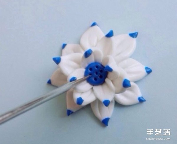 Ultra-light clay lotus DIY tutorial, the process of making a lotus with clay