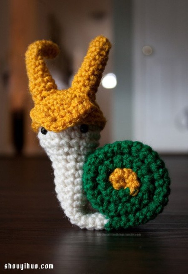 Avengers version of the crochet snail to identify who is who~