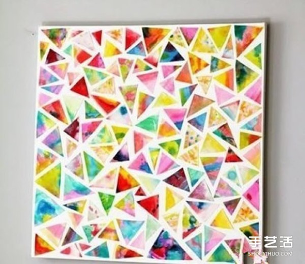 Children can also easily complete paper-cut collage decorative paintings