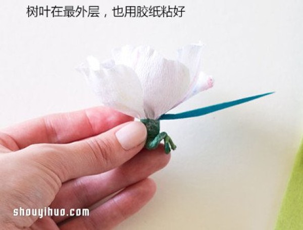 Beautiful crepe paper handmade flower packaging box decoration DIY production diagram