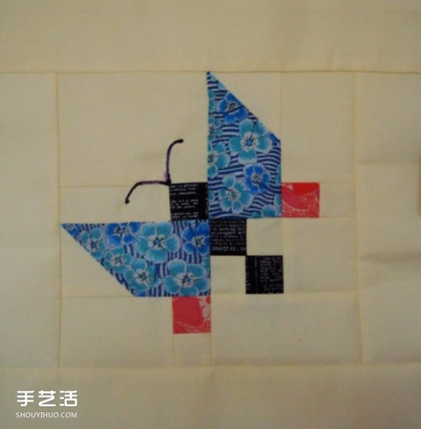 Handmade patchwork butterfly pattern tutorial, how to make a butterfly from patchwork