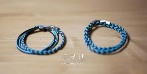 How to braid a four-strand rope bracelet, a graphic tutorial on how to braid a four-strand bracelet