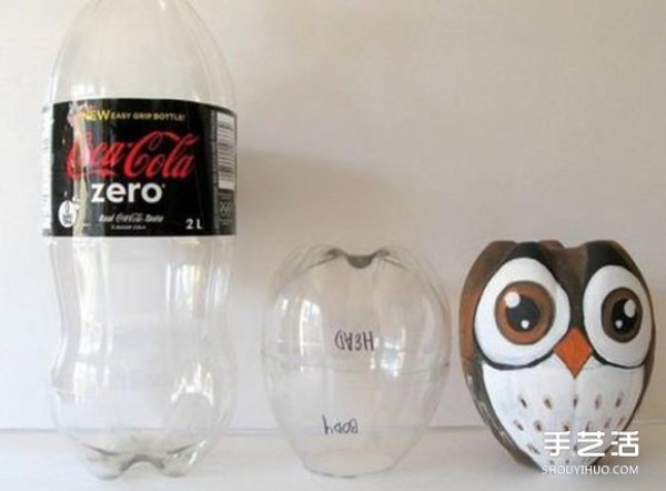 How to make an owl from a Coke bottle, how to make an owl for children