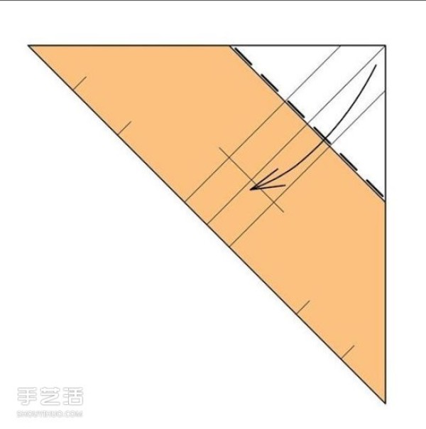 Illustration of the folding method of the origami sofa chair and the folding steps of the handmade sofa chair