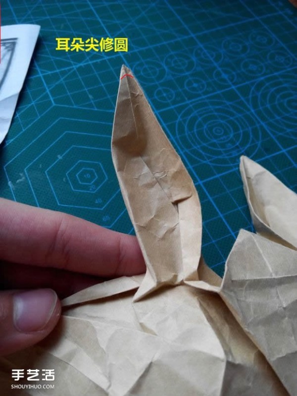 Origami Rabbit Head Detailed Steps Picture How to Fold a Complex 3D Rabbit Head