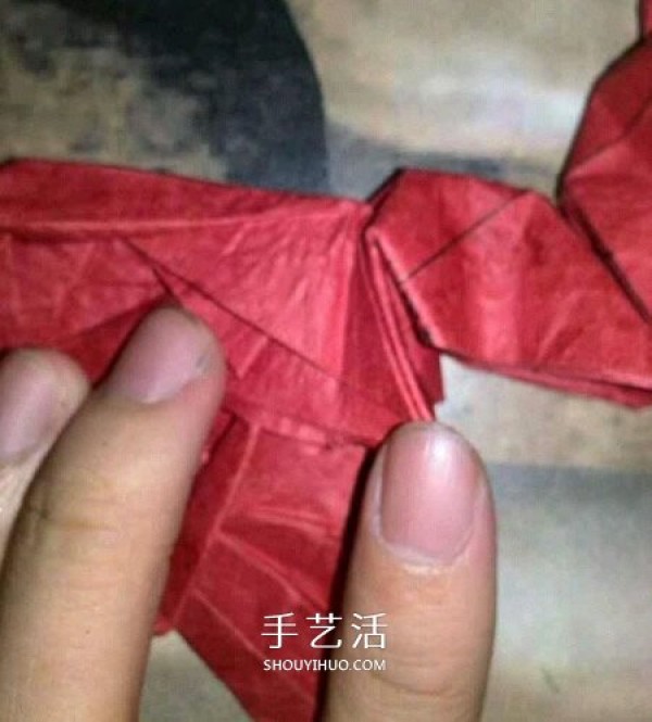 How to fold the six-winged seraphs heart origami with six-winged heart and illustration