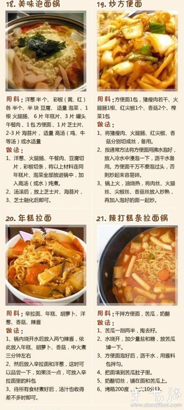 The most comprehensive collection of Chinese and Western methods of instant noodles