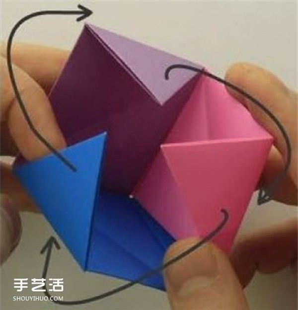 How to make Dragon Boat Festival paper rice dumplings, step-by-step picture of hand-made origami rice dumplings