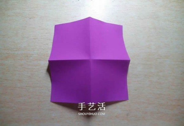 How to origami plaid love heart diagram, two-color plaid heart-shaped folding method