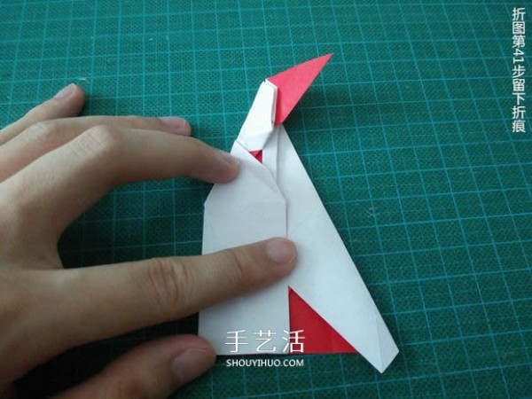 Illustrated tutorial on how to fold the Christmas crane How to fold the Christmas crane