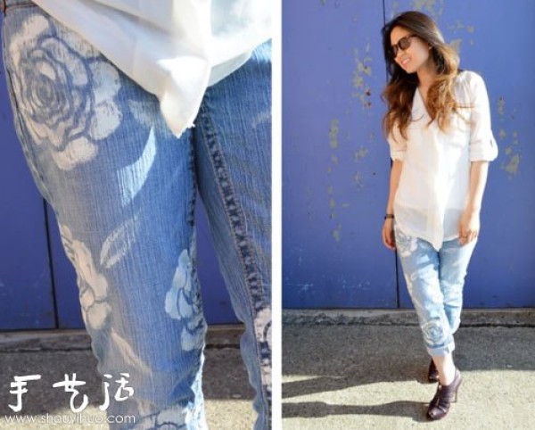 DIY printed jeans and jeans printing production method