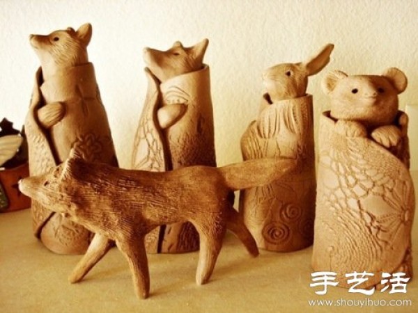 Cute healing clay animals