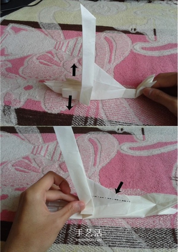 Victors folding method illustrates the steps of a complex origami passenger plane