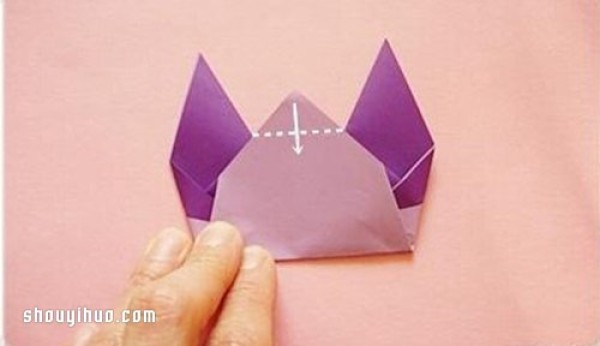 How to make origami cat hand puppets and illustrations of how to make cat hand puppets