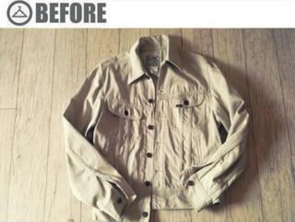 Old jackets are dyed and transformed into handmade DIY fashionable individual jackets