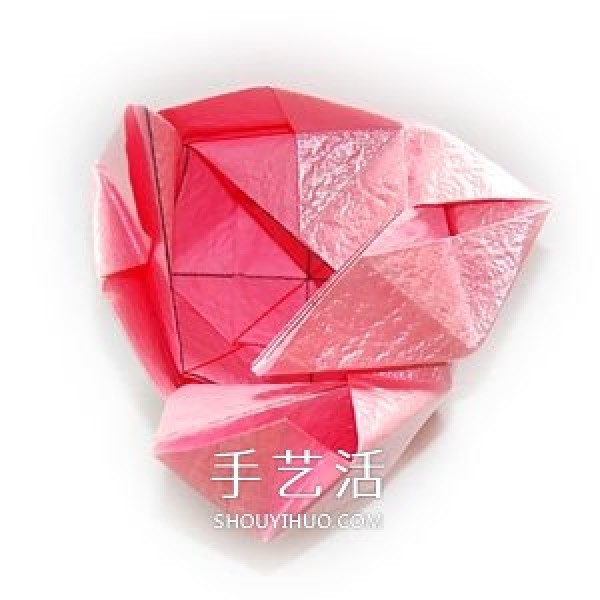 Detailed folding method of good-looking paper roses and instructions on how to fold handmade roses