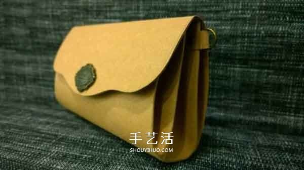 How to make a retro-style kraft paper wallet, a long wallet with kraft paper