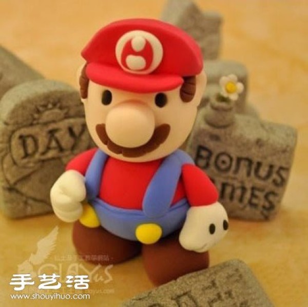 Super Mario doll polymer clay plasticine handmade tutorial