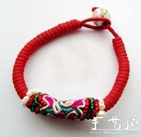 Handmade DIY red rope for good luck