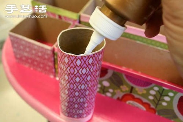 Carton + plastic wrap/plastic bag roll waste material made of storage box