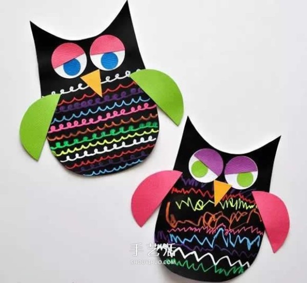 A simple tutorial on making an owl from kindergarten handmade owl cardboard