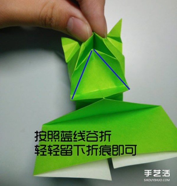 Three-dimensional duck origami step-by-step drawing and duck folding tutorial illustration