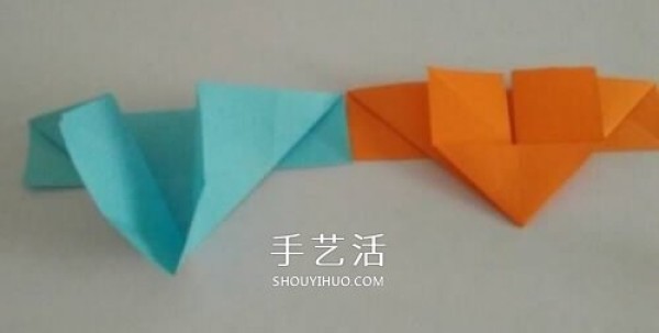 Heart-to-heart connection step-by-step diagram to fold origami heart-to-heart connection diagram