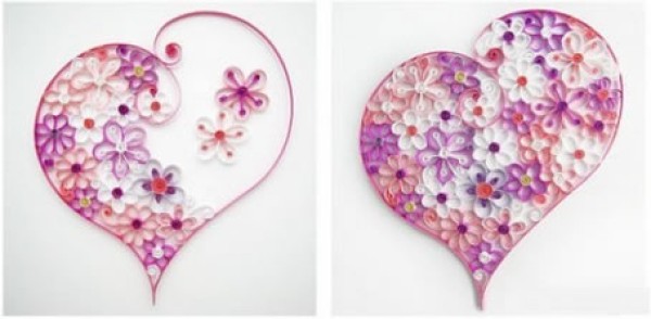 DIY tutorial for beautiful heart-shaped paper handicrafts