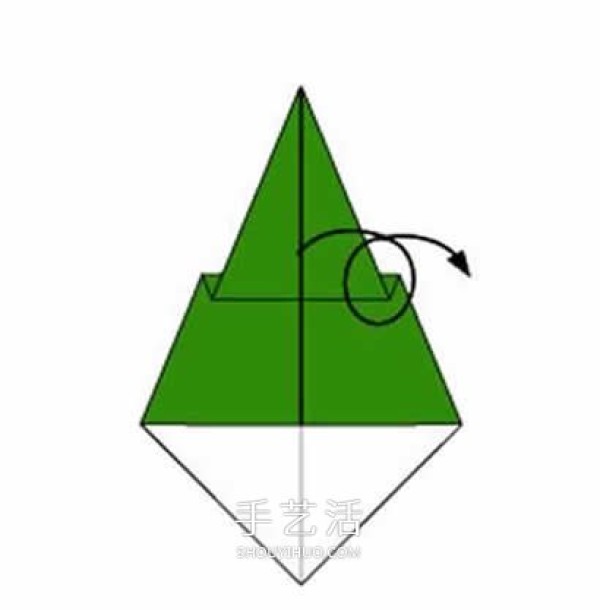 Using a piece of paper to fold a Christmas tree, a tutorial on how to fold a Christmas tree for kids