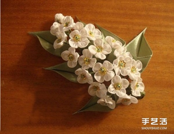 Handmade fabric plum blossom hair accessories DIY non-woven plum blossom hairpin production