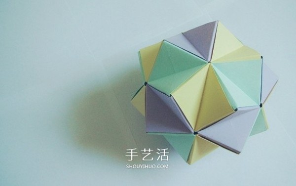 Detailed tutorial on folding paper flower balls, hand-made origami flower balls process diagram