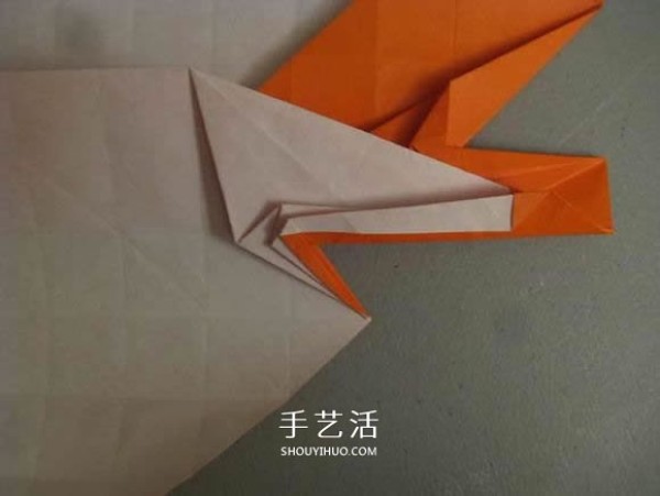 Origami illustration of three-dimensional jack-o