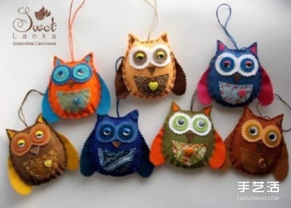 Non-woven Owl Pendant DIY Owl Ornament Fabric Making Tutorial