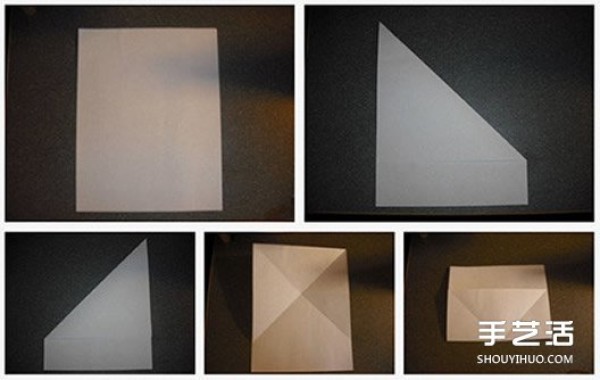 Three-dimensional heart-shaped origami diagram showing the steps of folding a three-dimensional love