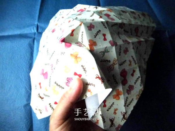 How to fold the exquisite eight-sided hydrangea gift box origami hydrangea gift box