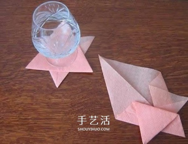 How to fold a handmade six-pointed star coaster, how to fold a simple star coaster