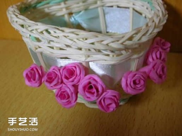 How to fold hand-kneaded paper roses, simple rose origami illustrations