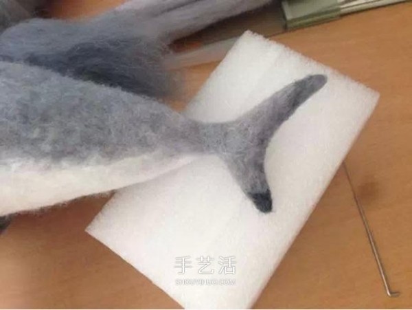 Wool felt shark key bag DIY wool felt key bag making method