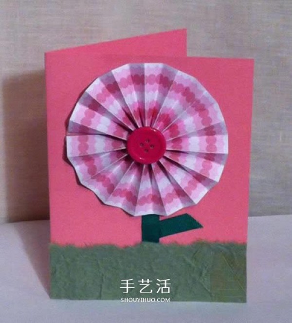 How to make childrens flower greeting cards can be used on Thanksgiving and Teachers Day