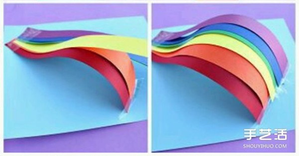 Rainbow greeting card handmade rainbow card DIY suitable for children