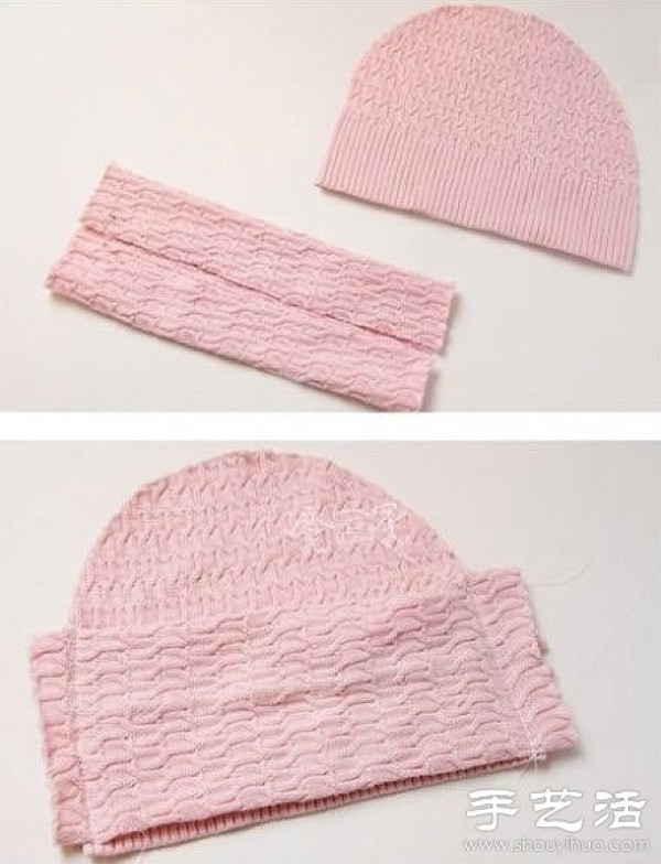 Old sweaters are transformed into handmade DIY beautiful baby hats