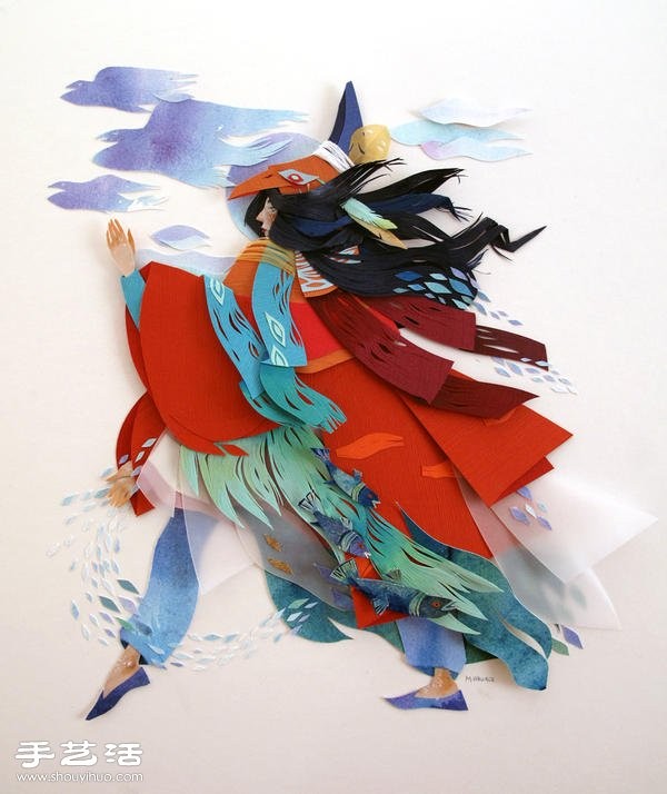 Super Japanese Ukiyo-e style paper art work