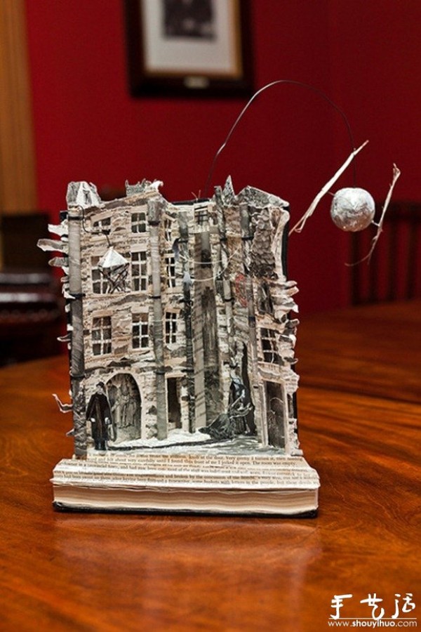 Paper sculptures made from DIY books and paper