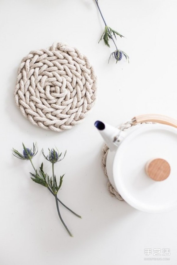 Home-made hand-woven cotton rope coasters will make you fall in love with the simple and natural style~