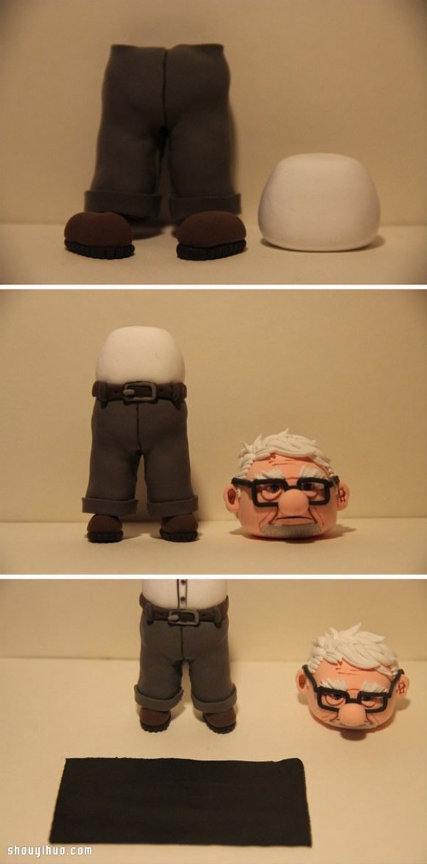 Ups grandpa Carls handmade polymer clay