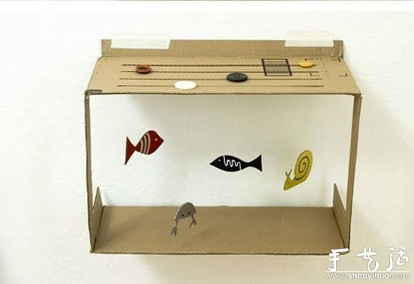 Funny childrens toys made of cardboard