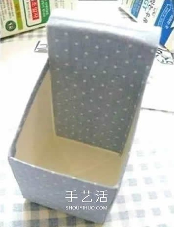 Milk carton handmade storage box simple milk carton waste recycling