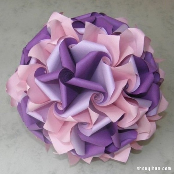 Appreciation of the beautiful handmade origami flower balls (7)